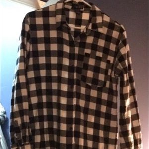 Black & white checked flannel
